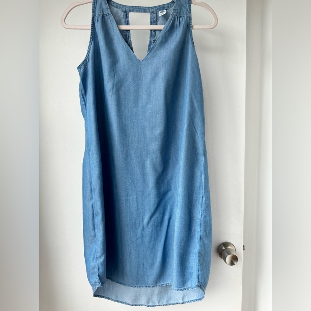 Lightweight chambray summer dress tall S